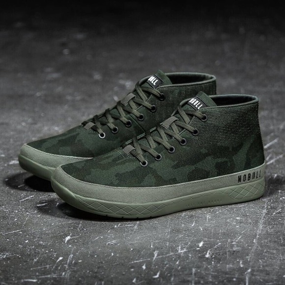 NoBull Forest Camo Canvas Mid Trainer Sneakers Green Shoes Men's 13 Rare HTF - Picture 10 of 15